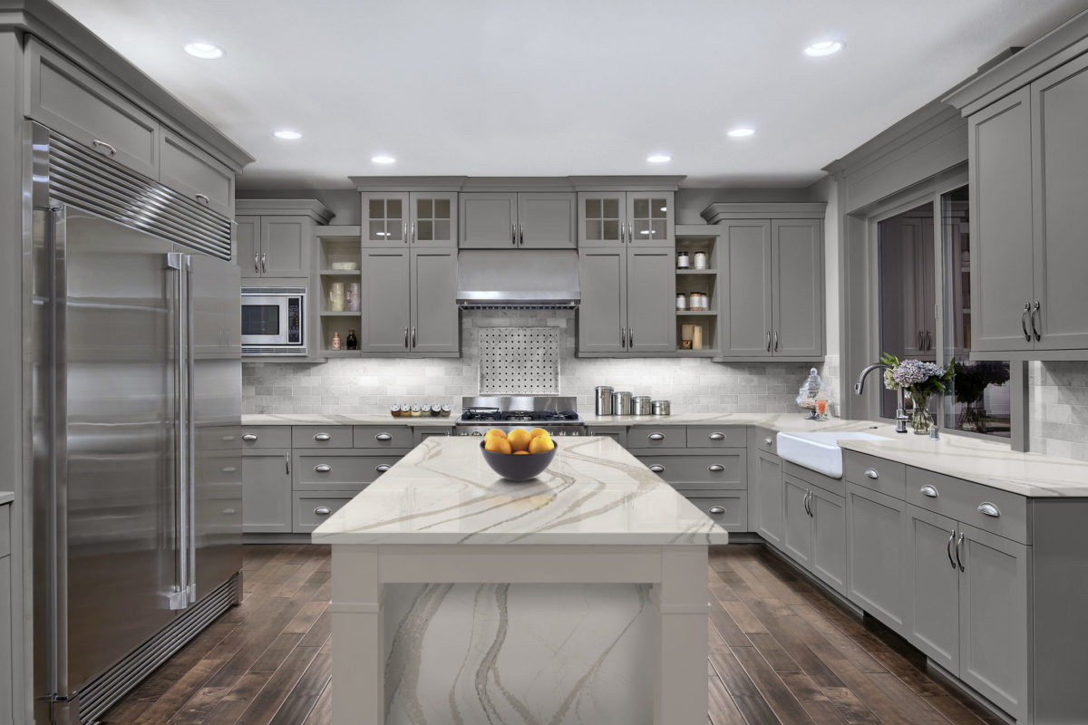 Picture of Kitchen Countertops with Brittanicca Cambria Quartz Countertops