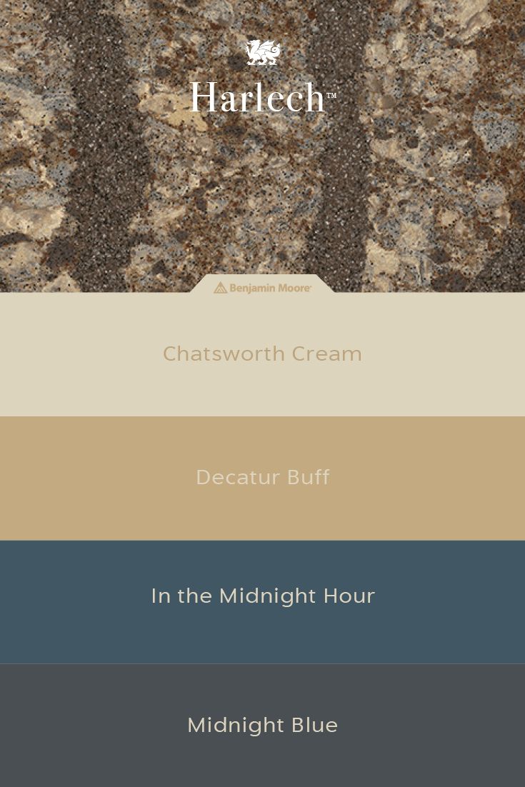 Cambria Harlech Quartz Benjamin Moore Paint Sample