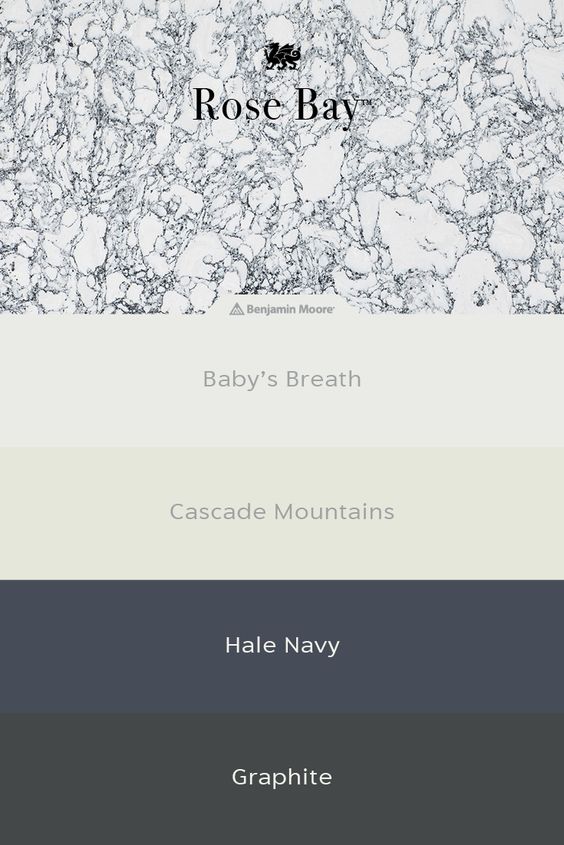 Cambria Rose Bay Quartz Benjamin Moore Paint Sample
