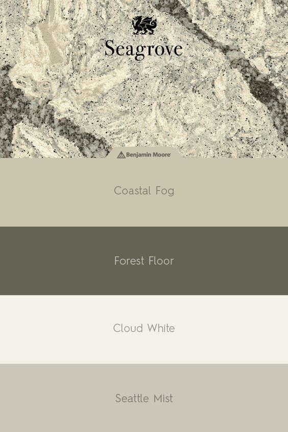 Cambria Seagrove Quartz Benjamin Moore Paint Sample
