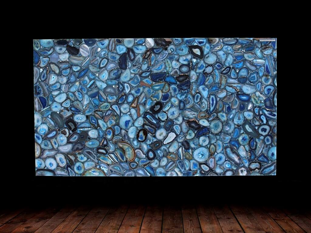 Blue Agate Semi Precious Gemstone