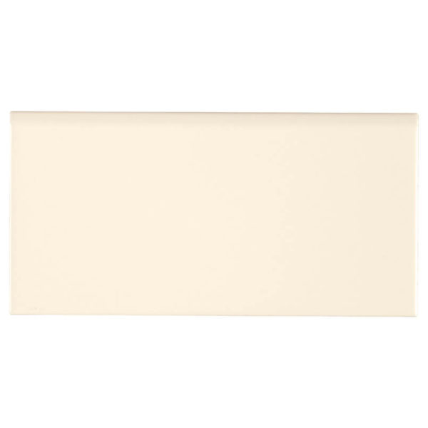 Almond Glossy 3×6 Single Bull Nose