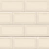 Almond Glossy Subway Tile Beveled 3×6