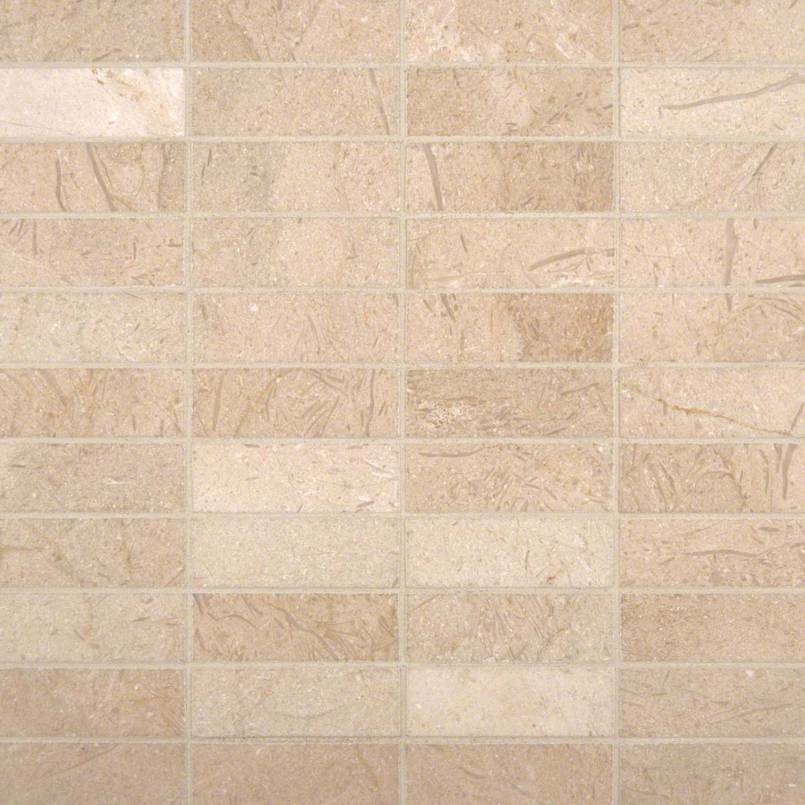 Crema Marfil 1×3 Polished In 12×12 Mesh