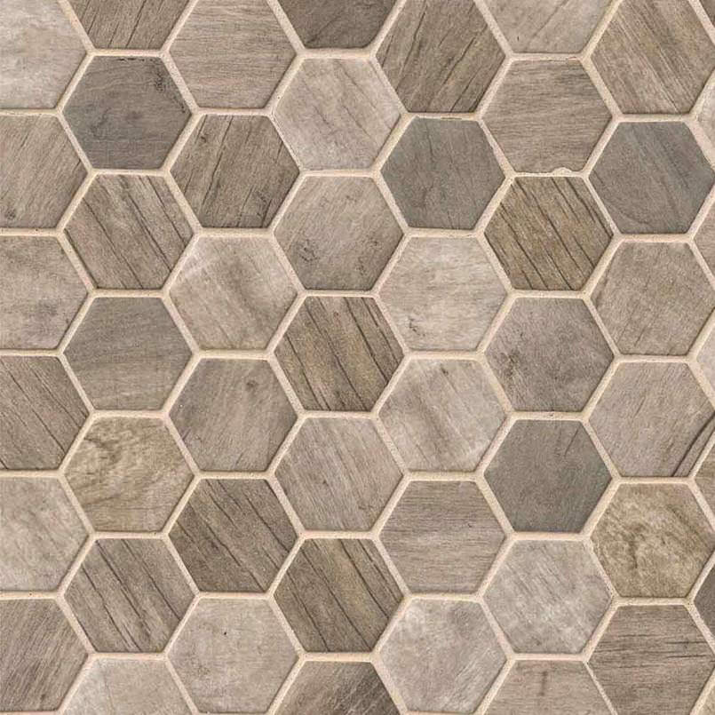 Driftwood Hexagon 6mm