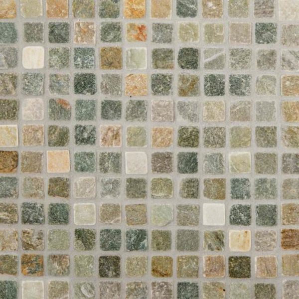 Golden White Quartzite 1×1 Tumbled In 12×12 Mesh