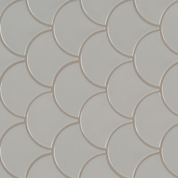 Gray Glossy Arabesque Mosaic