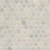Greecian White 1inch Hexagon Polished In A Mesh