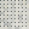 Greecian White Basketweave Pattern Polished