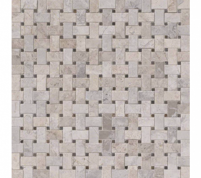 Tundra Gray Basketweave Pattern Polished
