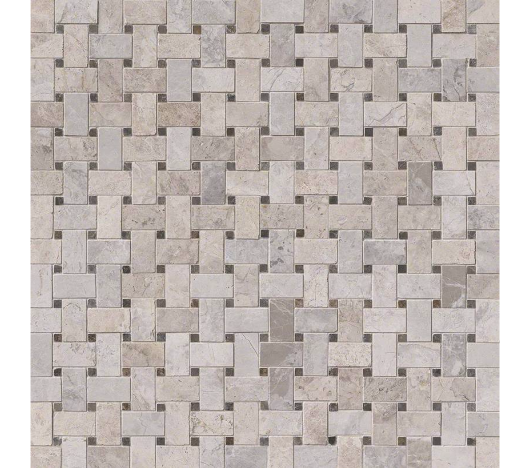 Tundra Gray Basketweave Pattern Polished