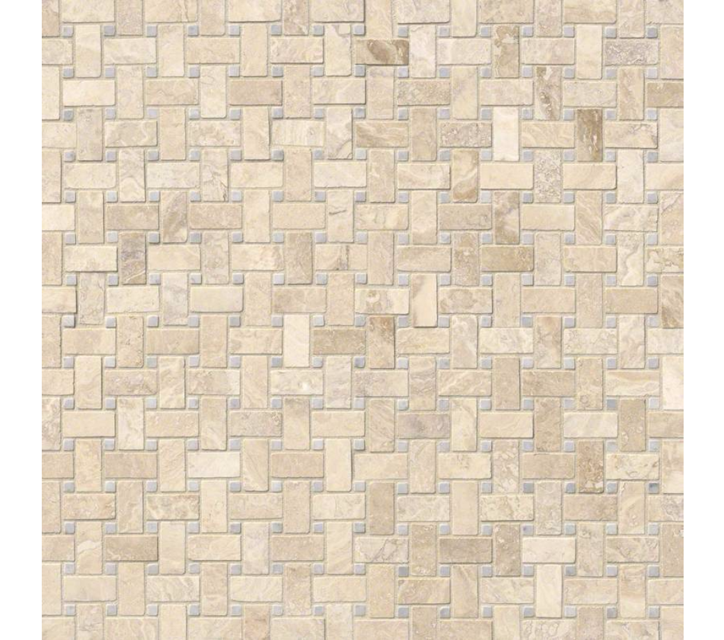 Tuscany Alabastrino Basketweave Pattern Honed And Filled