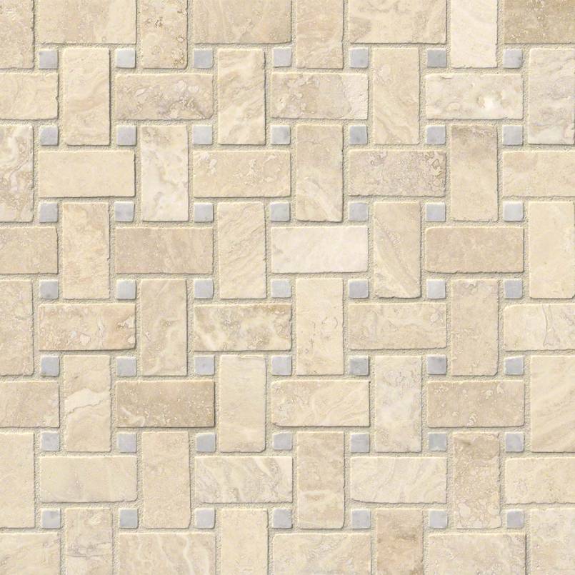 Tuscany Alabastrino Basketweave Pattern Honed And Filled