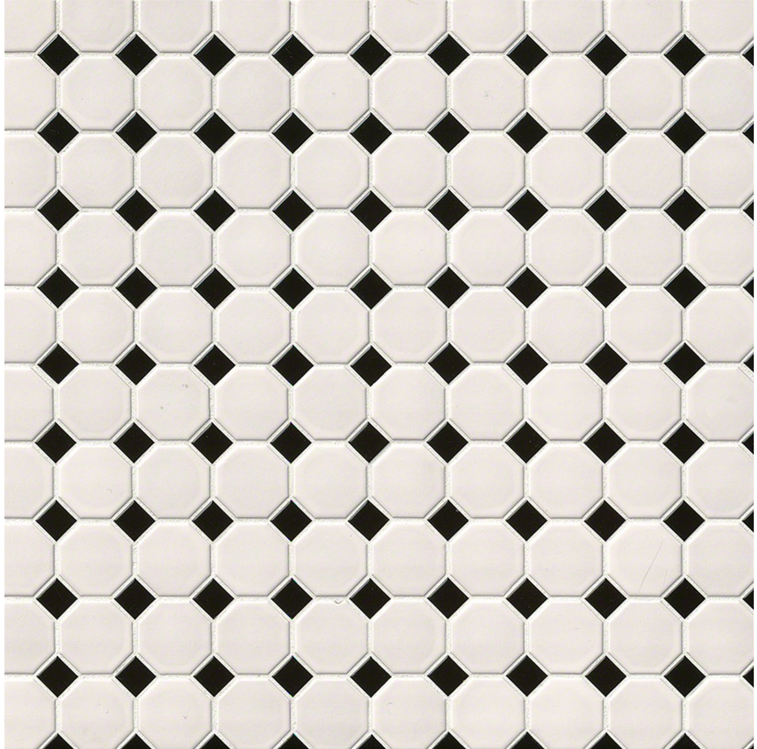 White And Black Matte Octagon