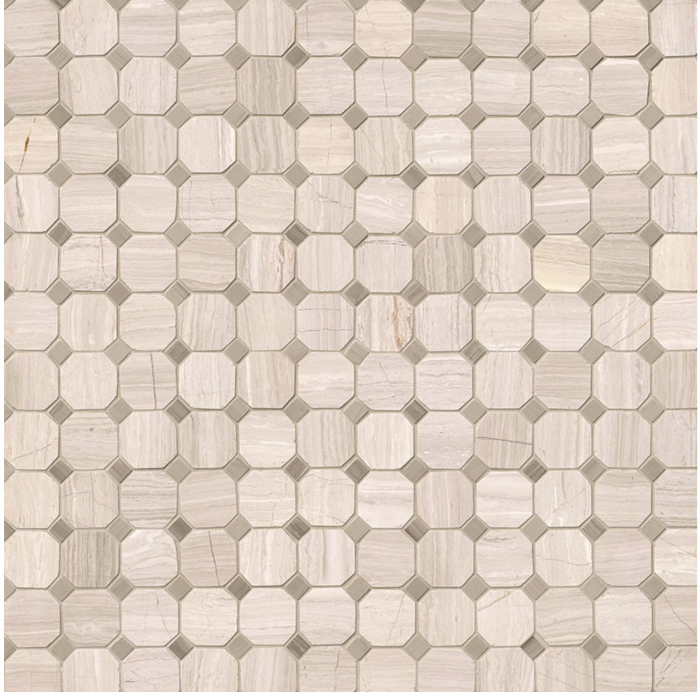 White Oak 2″ Octagon Honed