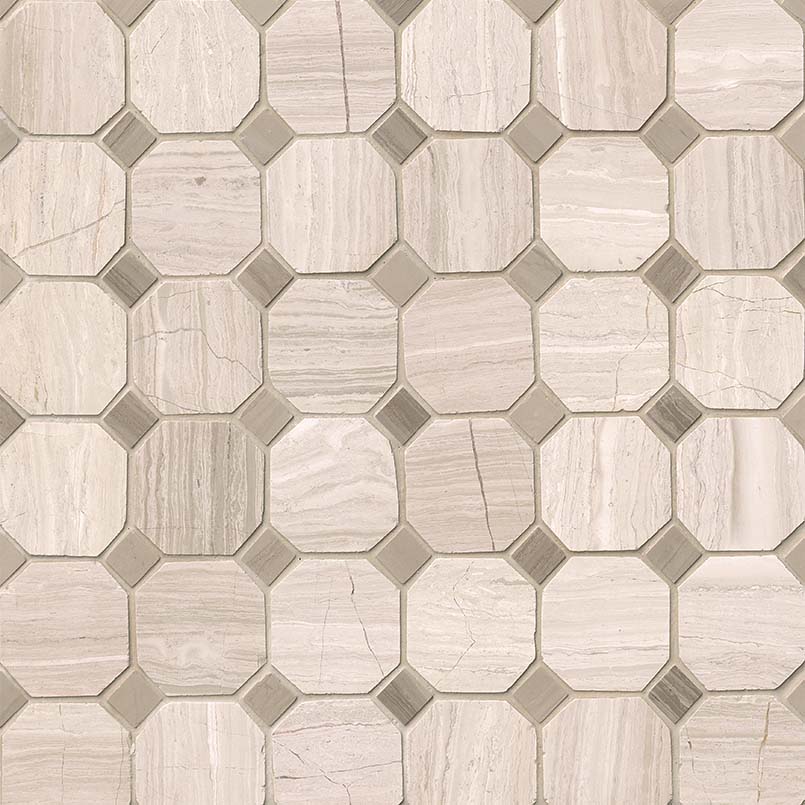 White Oak 2″ Octagon Honed