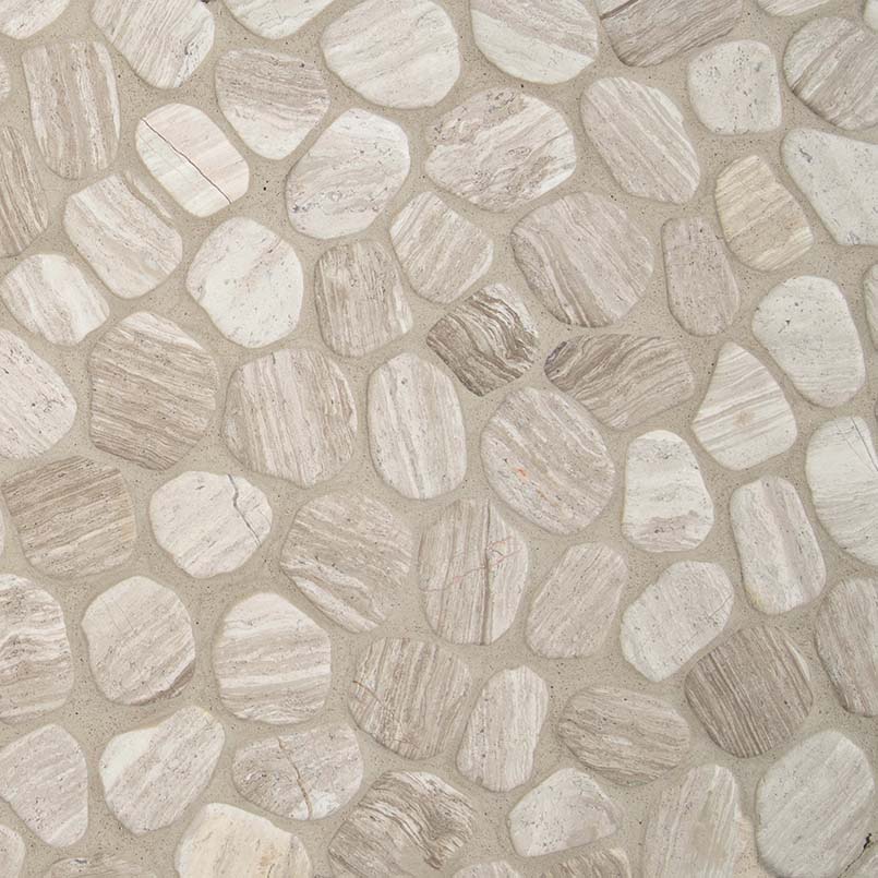 White Oak Pebbles Tumbled Pattern 10mm
