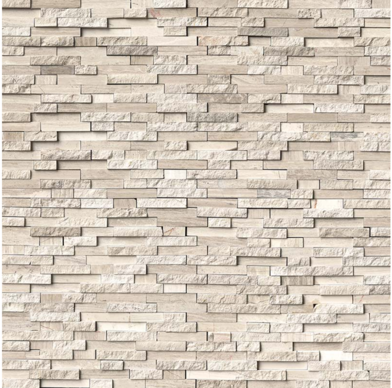 White Quarry Splitface Interlocking Pattern