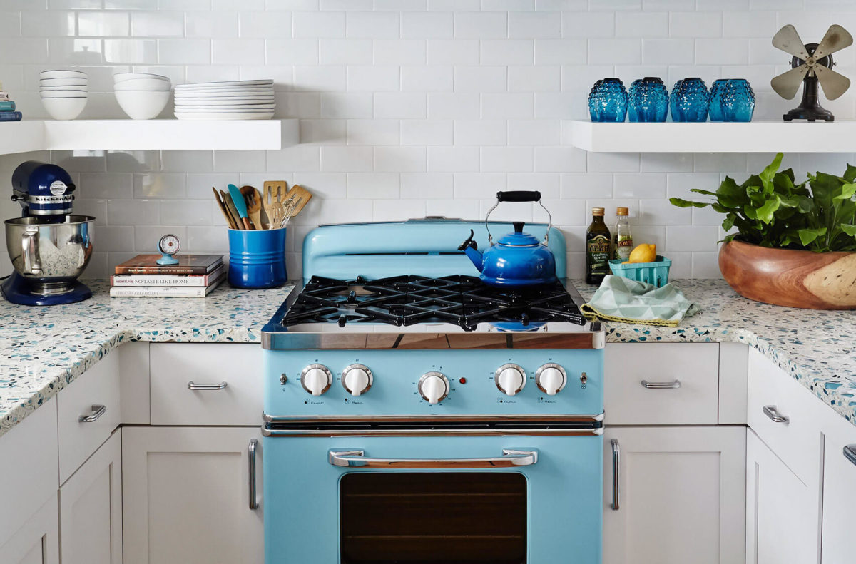 Bretagne Blue Vetrazzo Kitchen