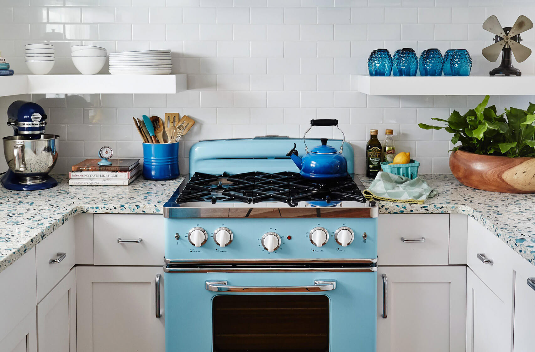 Bretagne Blue Vetrazzo Kitchen