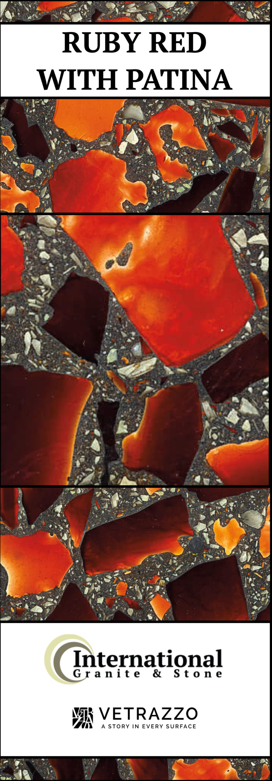 Ruby Red With Patina Vetrazzo