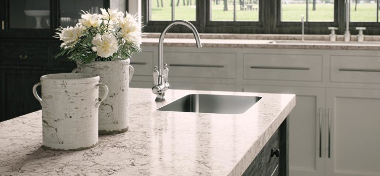 Moorland Fog Caesarstone Quartz Kitchen