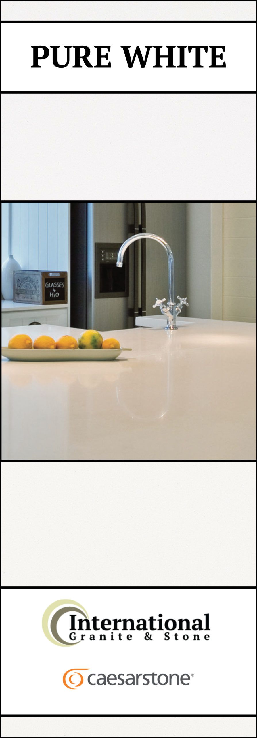 Pure White Caesarstone Quartz Full Slab Pinterest