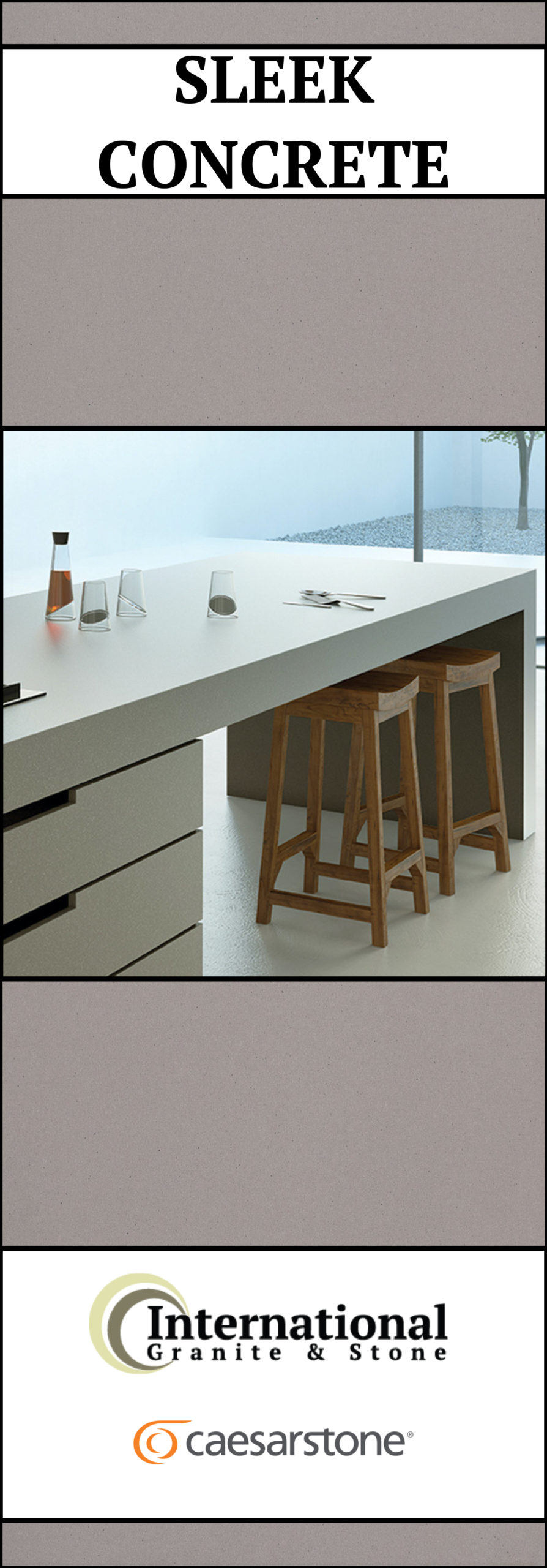 Sleek Concrete Caesarstone Quartz Full Slab Pinterest