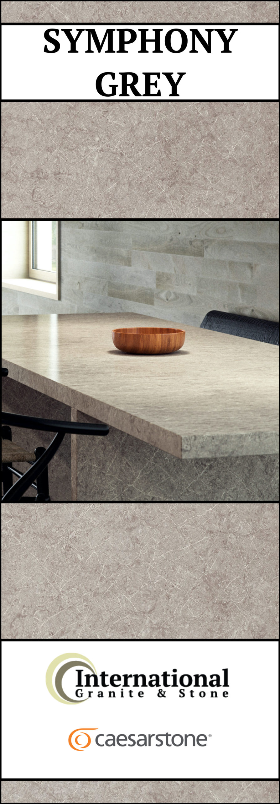 Symphony Grey Caesarstone Quartz Full Slab Pinterest