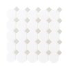 Daltile Octagon & Dot 6501 44 Matte White Gray Dot