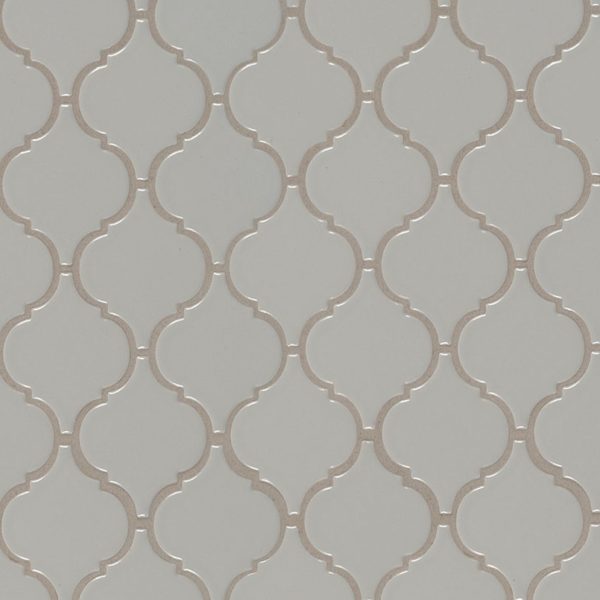 Gray Glossy Arabesque Mosaic