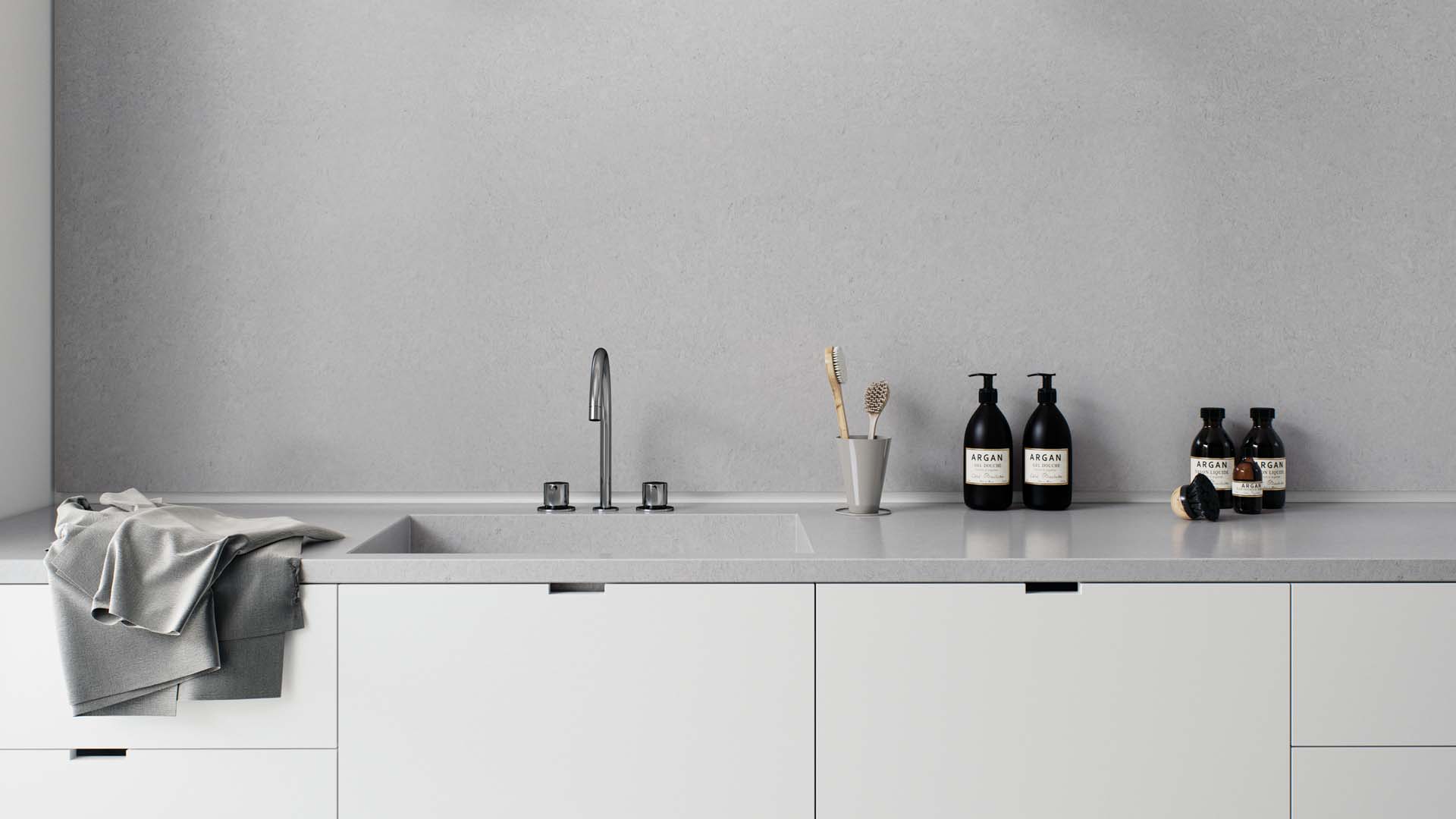 CAESARSTONE FLANNEL GREY QUARTZ