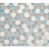 DALTILE COASTAL KEYSTONES MEDITERRANEAN MIST HEXAGON MOSAIC CK92-7641