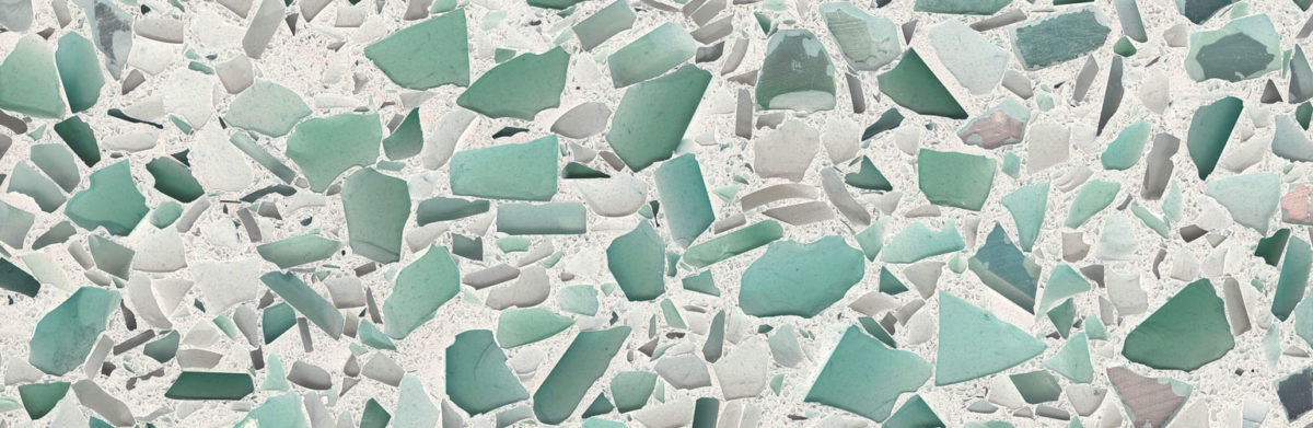 Aqua Current Vetrazzo Full Slab