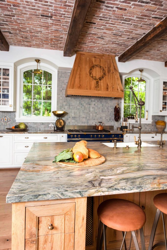 Fusion Leathered Quartzite Kitchen