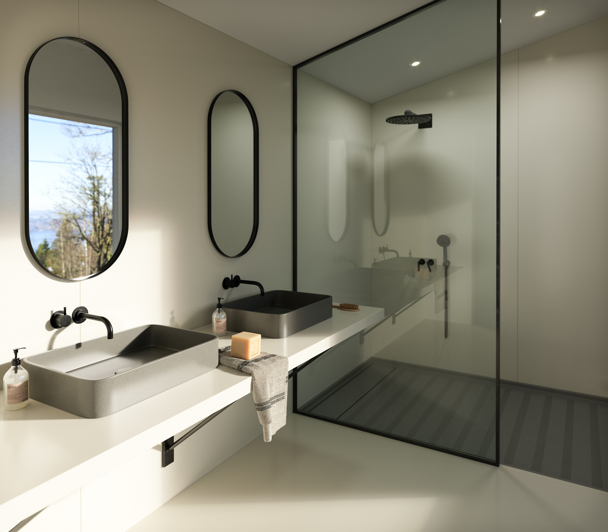 Faro White Silestone Quartz Bathroom Countertops