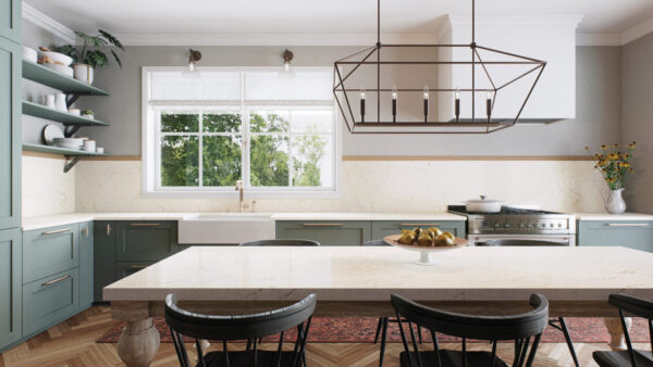 Aterra Blanca Caesarstone Quartz Kitchen Countertops
