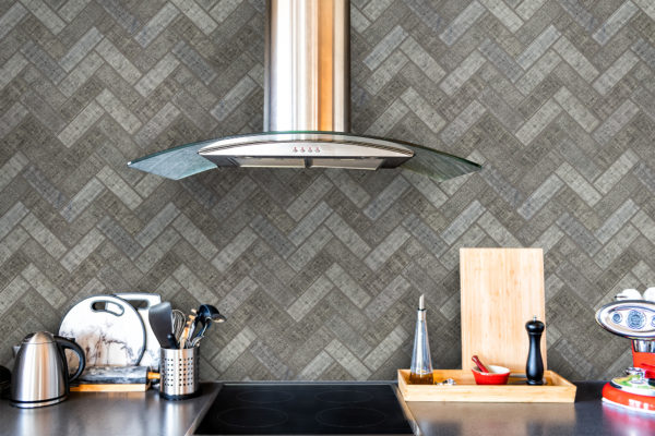 Greige Herringbone Tile