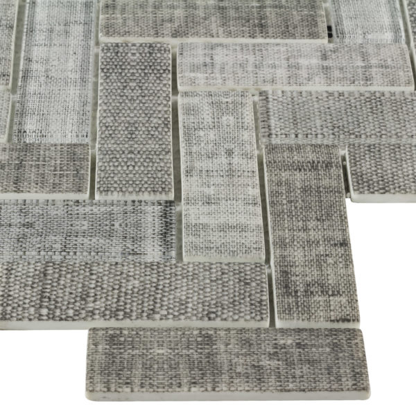 Alternative view of Greige Herringbone Fabrique & Nature Anthology Tile