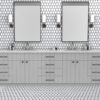 Jeweled Hex Sable Black Tile