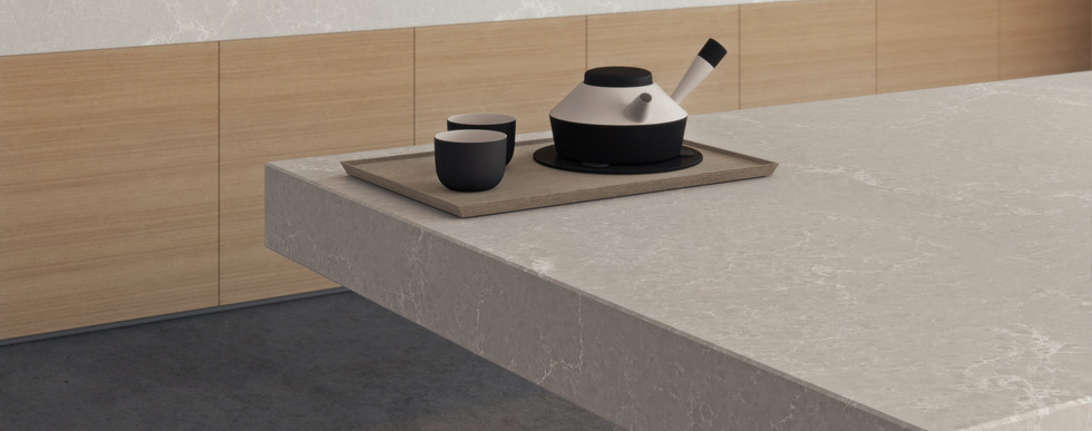 Alpine Mist Caesarstone Quartz Kitchen Countertops
