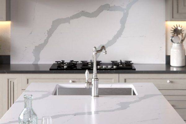 Bianco Calacatta Silestone Quartz Kitchen1