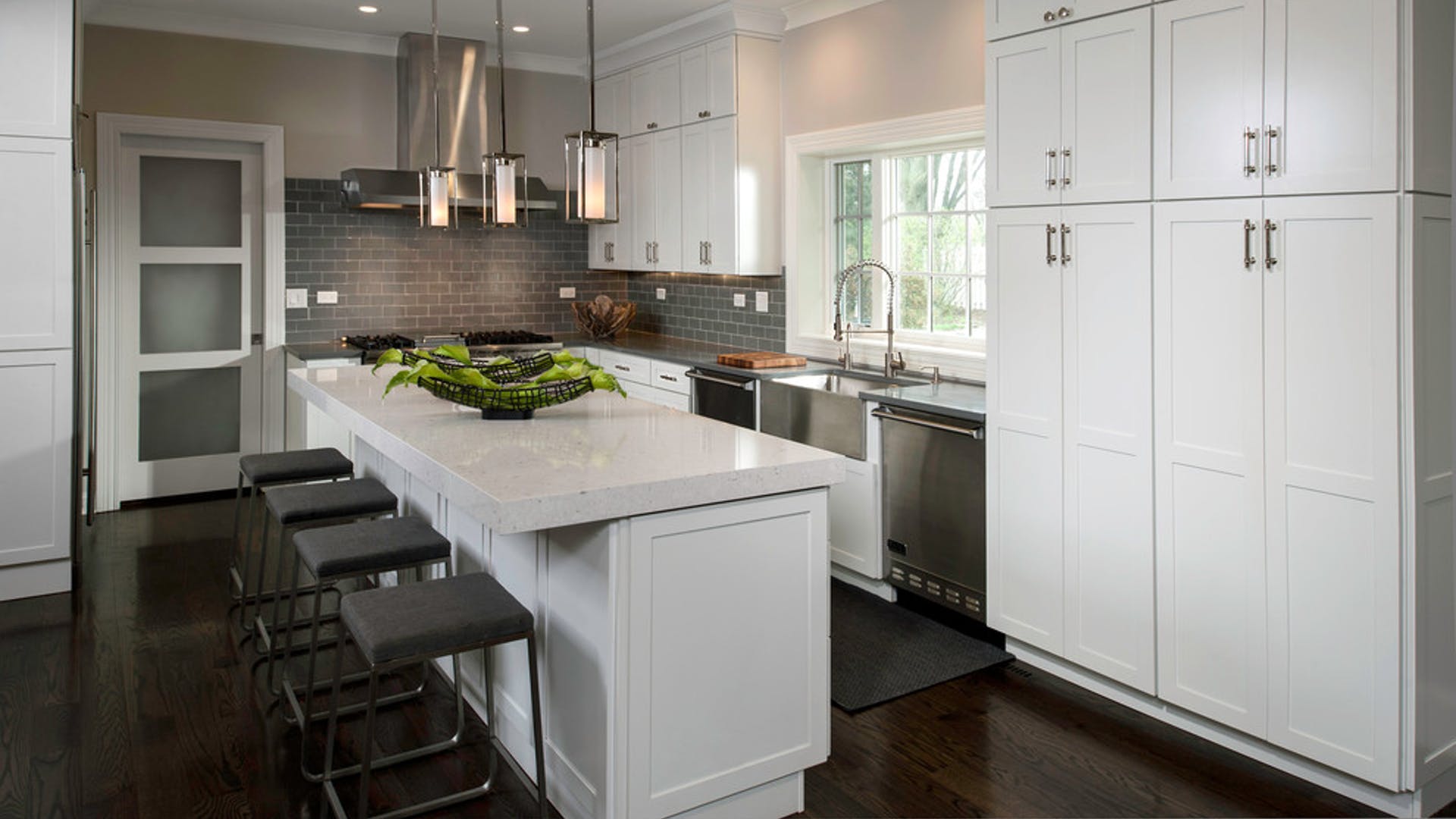 Bianco River Silestone Quartz Kitchen