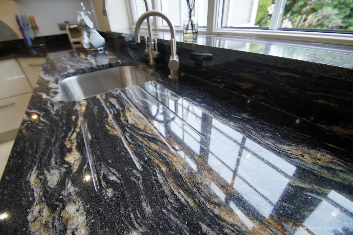 Black Cosmic Granite Kitchen