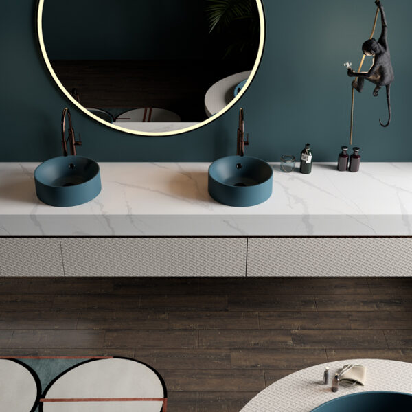 Calacatta Plata LG Viatera Quartz Bathroom
