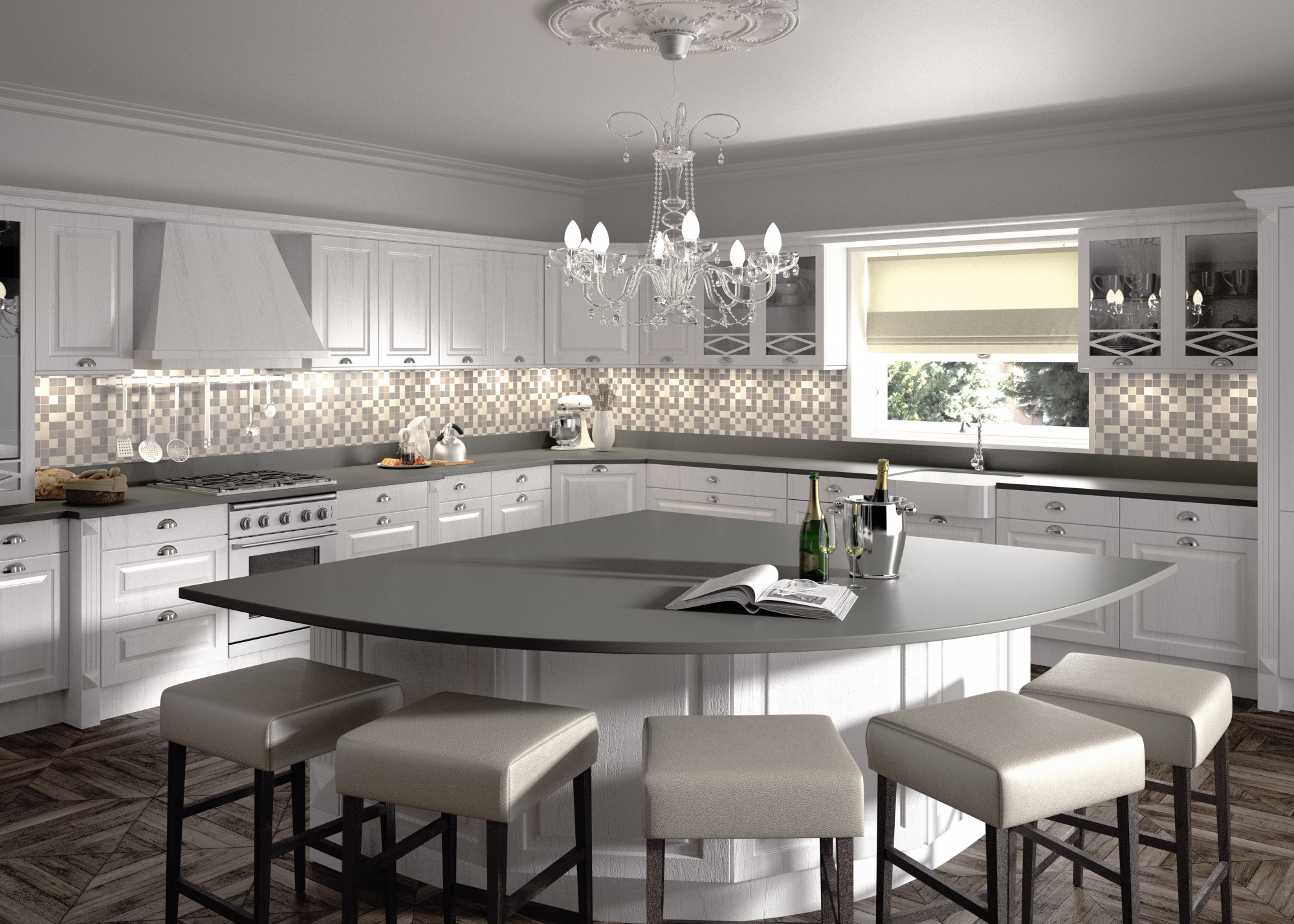Cemento Spa Silestone Quartz Kitchen1
