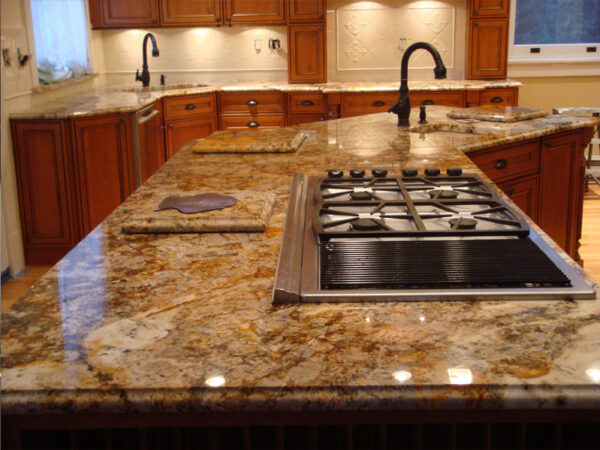 Chocolate Swirl Granite Kitchen