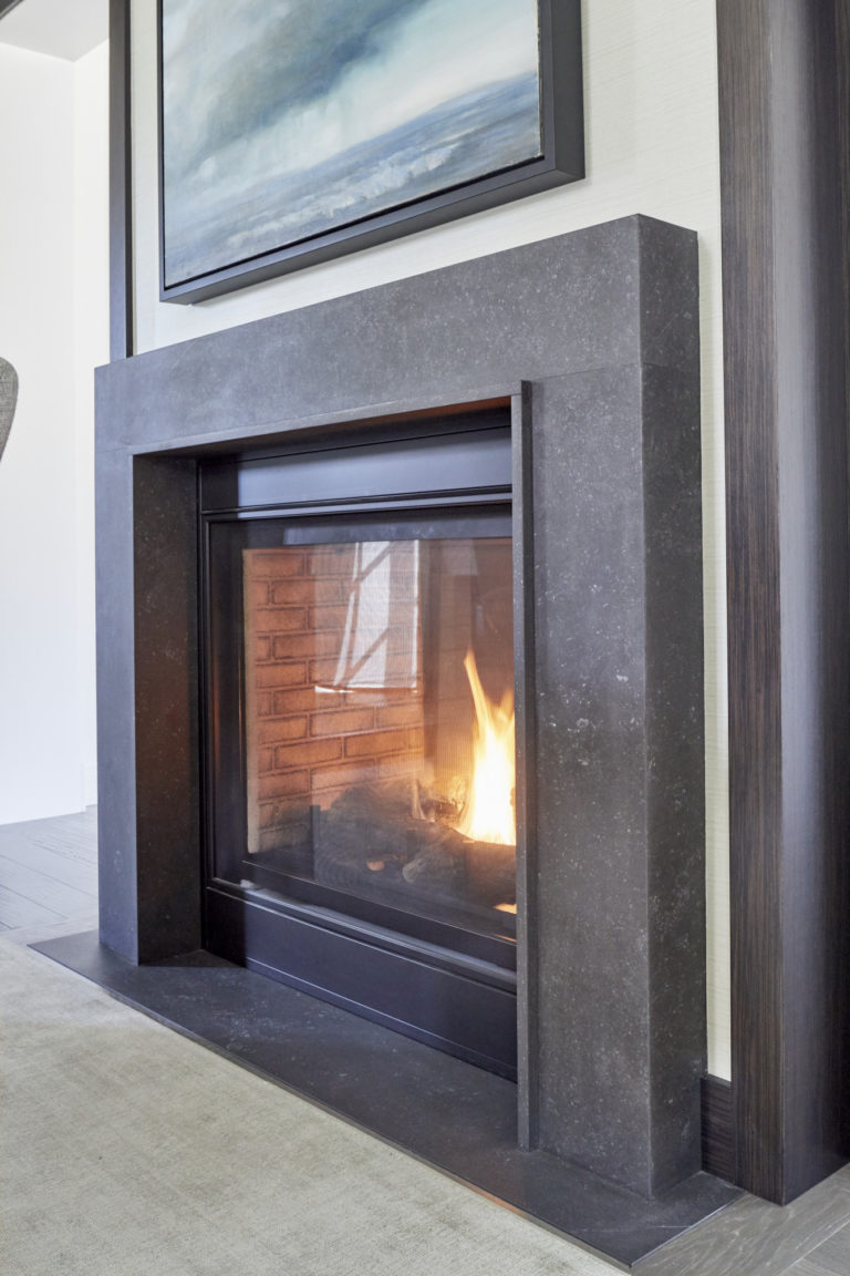 Dekton Fossil Fireplace Mantle