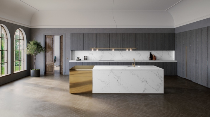 Empira White Caesarstone Quartz Kitchen