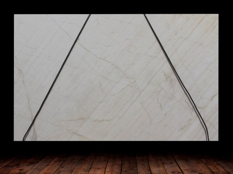 Exclusive White Leather Finish Quartzite Full Slab